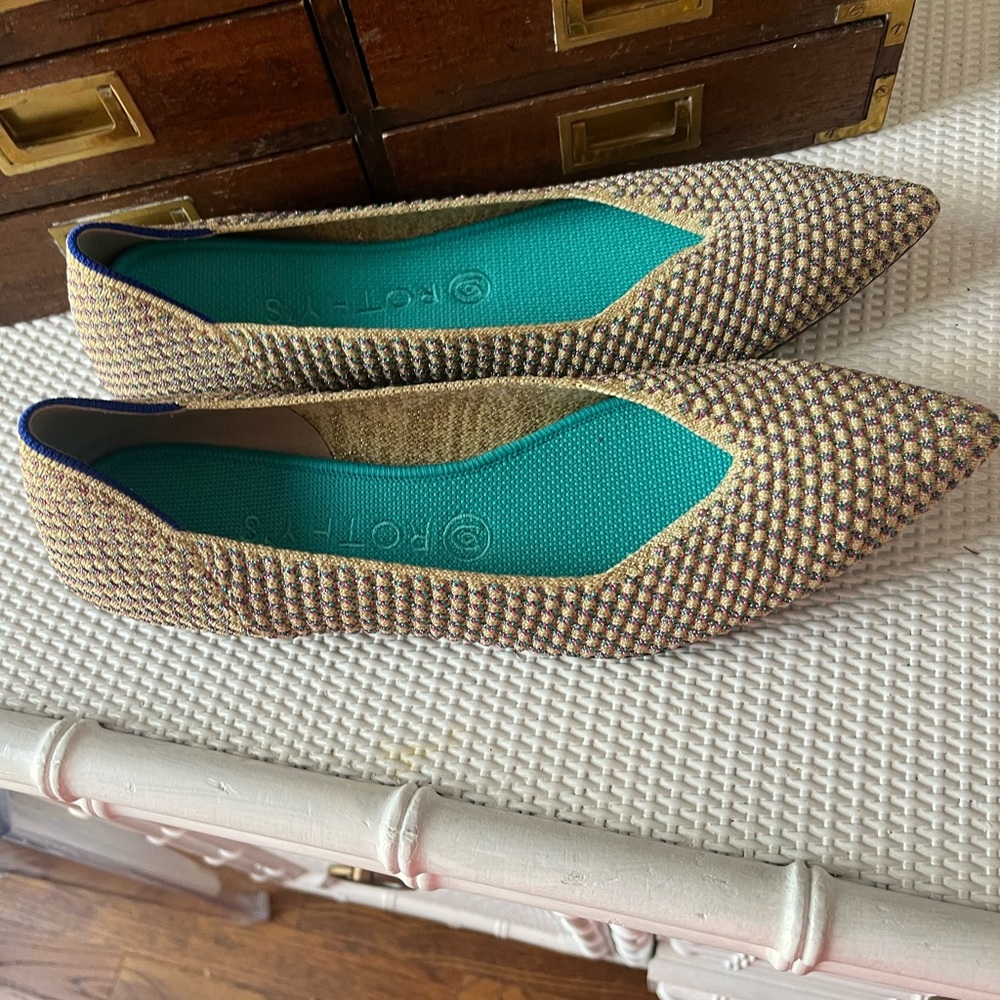 Rothy’s Size 10, The Point, Metallic Print (Pink … - image 2